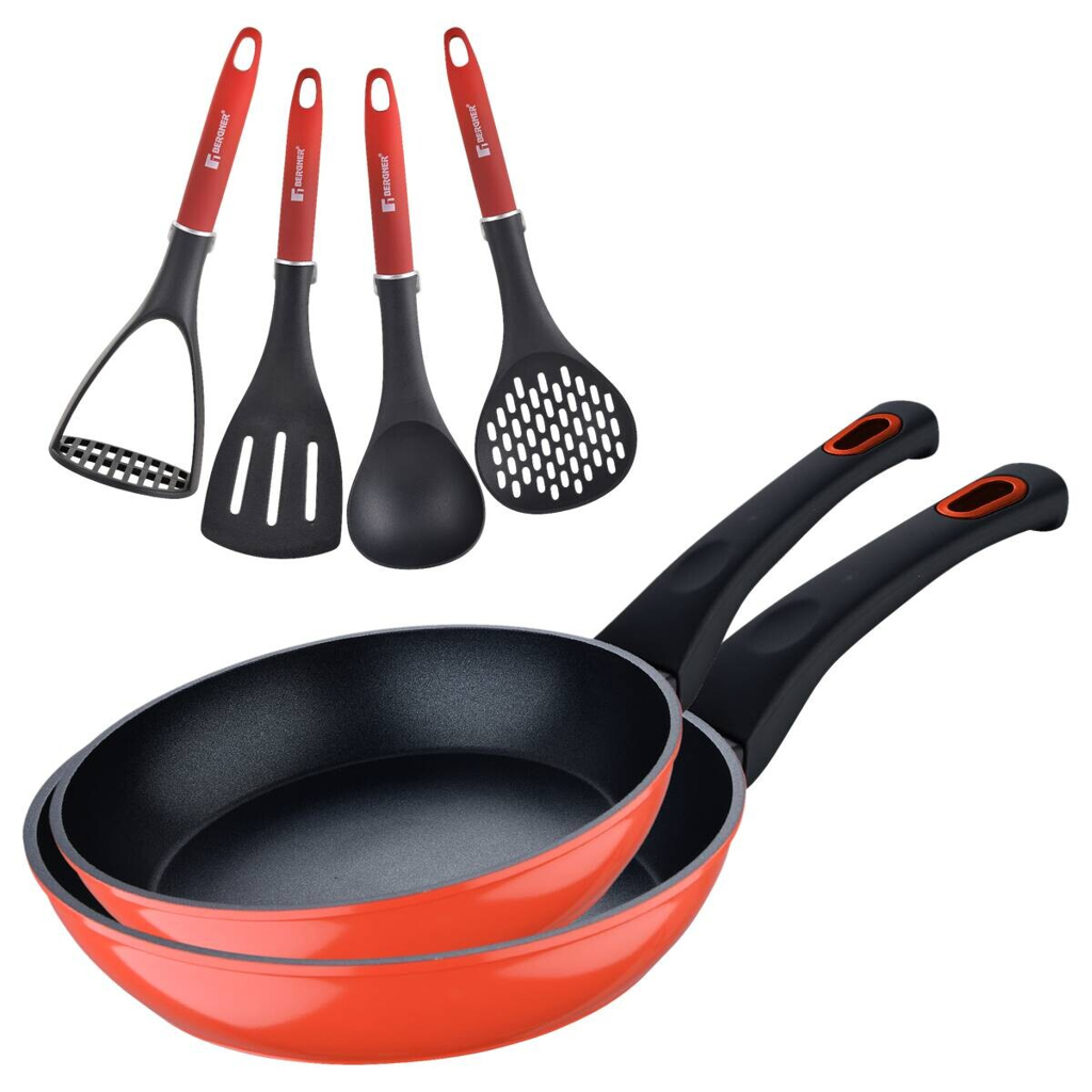 BERGNER Pfannenset CLASSIQUE rot Stahl 2 tlg