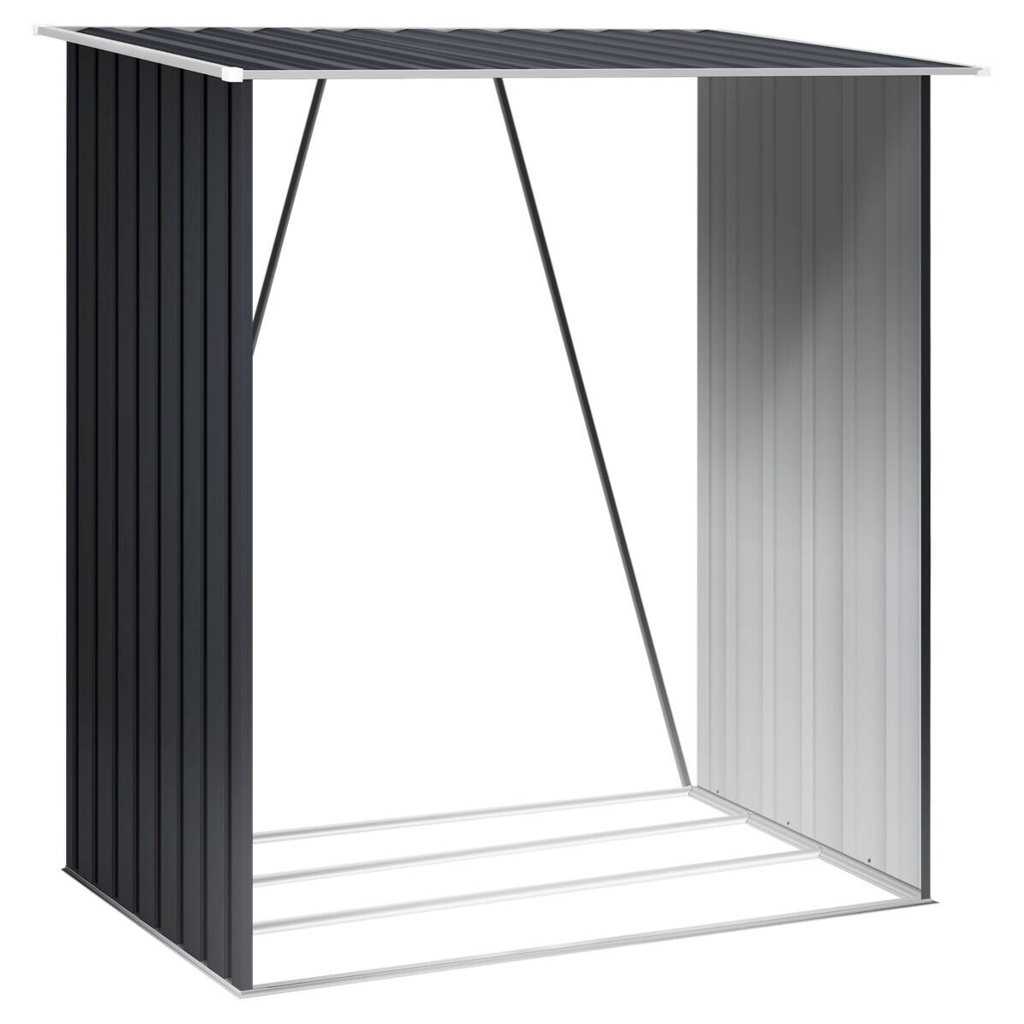 HOGGAR Feuerholzschrank Lerum anthrazit B/H/T: ca. 166x154x83 cm