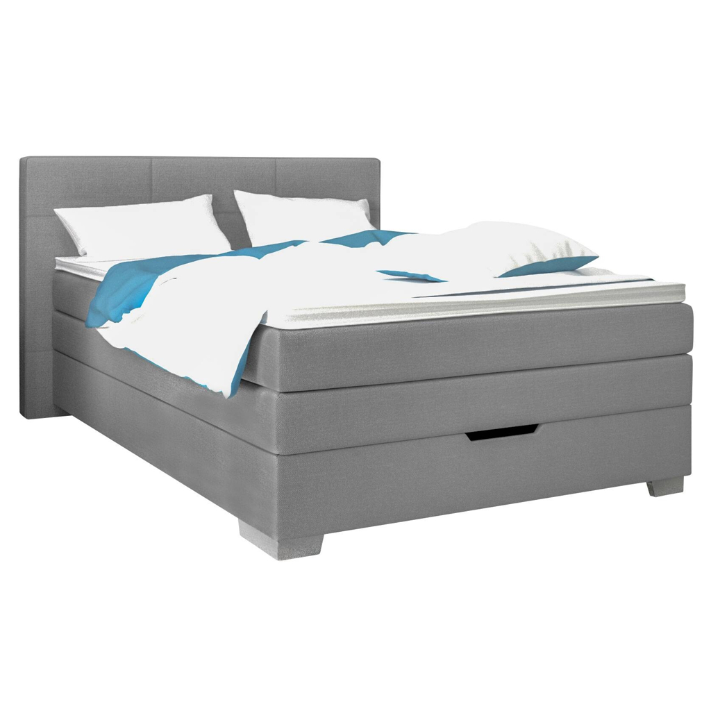 POCO Boxspringbett Anika grau Liegefläche B/L: ca. 140x200 cm