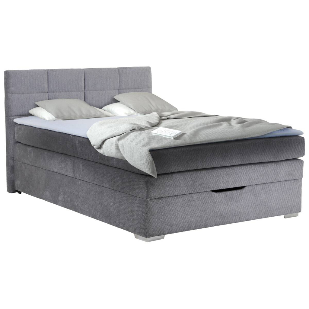 POCO Boxspringbett Porto II grau Liegefläche B/L: ca. 140x200 cm