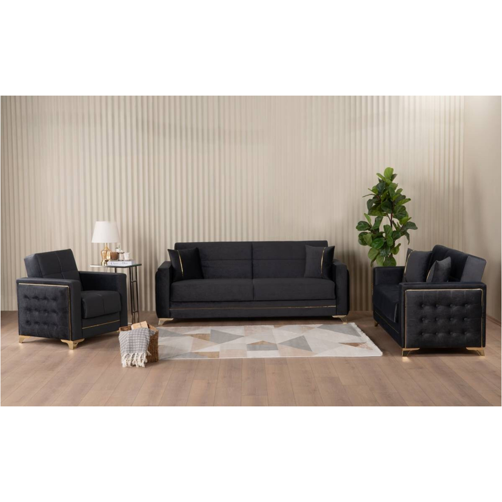 POCO Sofa 3-2-1 Cavana anthrazit Microfaser