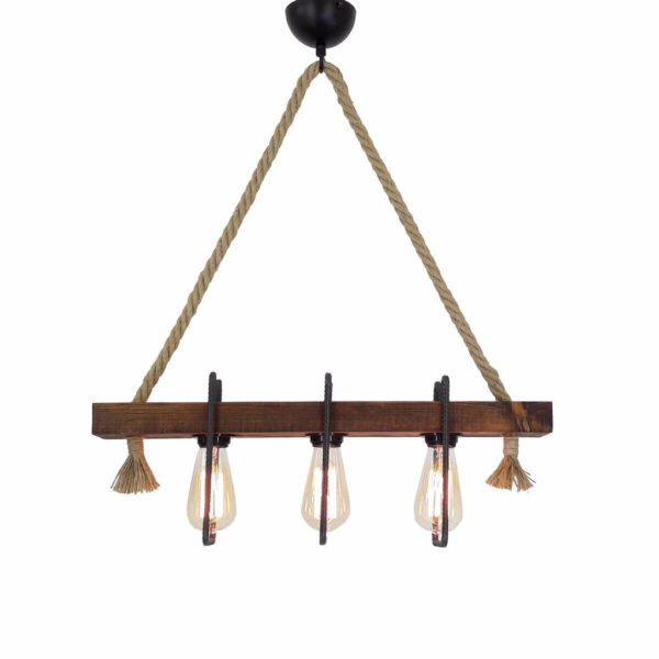 Opviq Pendelleuchte
Kiefer B/H/T/L: ca. 10x70x60x10 cm E27 3 Brennstellen