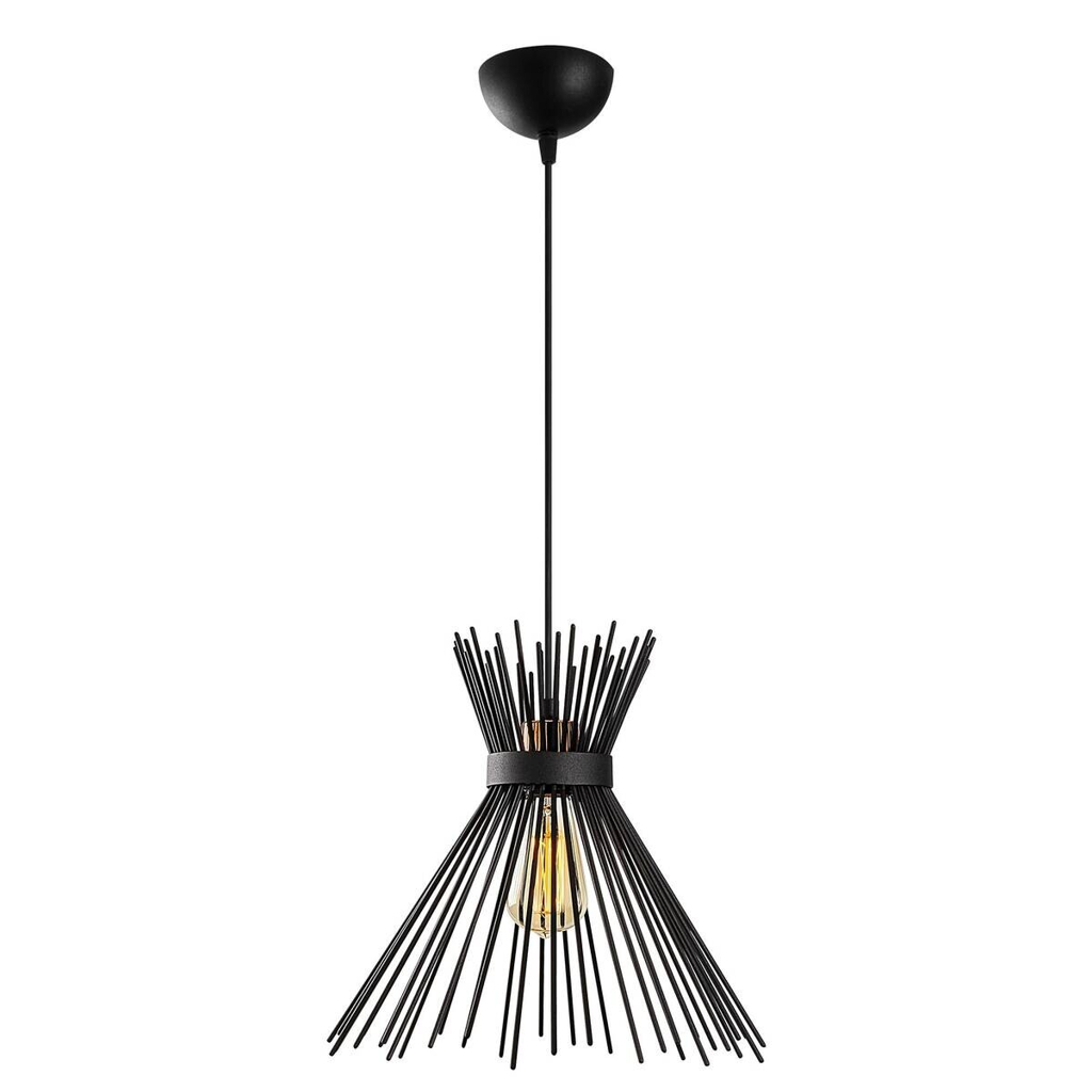 Opviq Pendelleuchte Kirpi
schwarz Eisen B/H/T/L/D: ca. 34x131x34x34x34 cm E27 1 Brennstellen