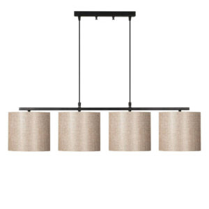 Opviq Pendelleuchte Valiz-4706 creme schwarz B/H/T/L: ca. 110x120x25x110 cm E27 4 Brennstellen