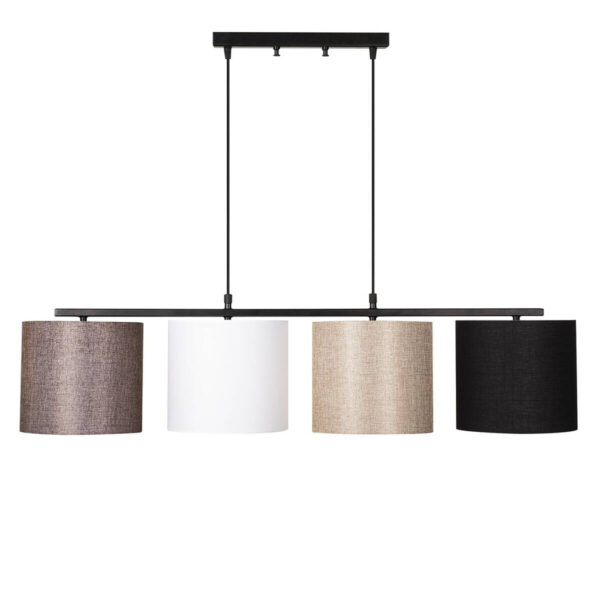 8681875468434 Opviq Pendelleuchte Valiz-4721
weiß schwarz B/H/T/L: ca. 110x120x25x110 cm E27 4 Brennstellen