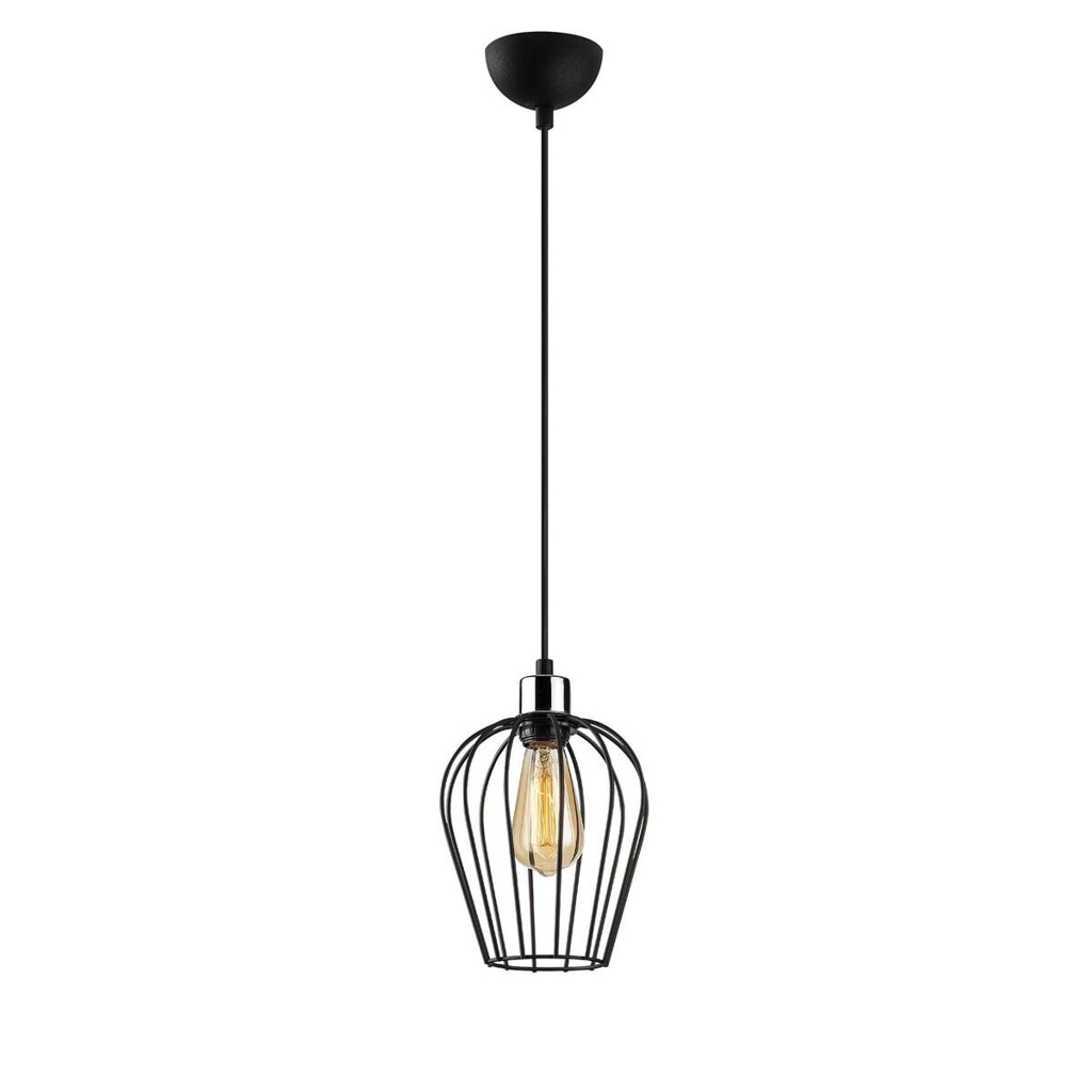 Opviq Pendelleuchte Tel
schwarz Eisen B/H/T/L/D: ca. 20x116x20x20x20 cm E27 1 Brennstellen