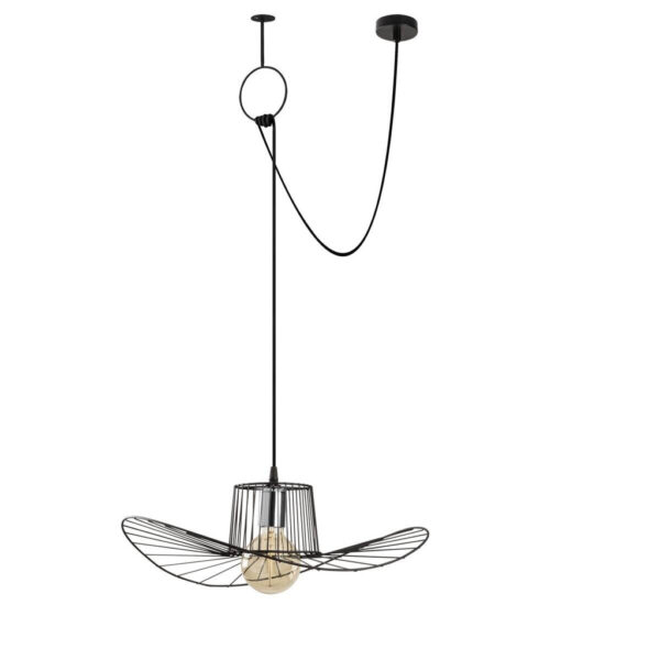 8681875502299 Opviq Pendelleuchte Tel-6726
schwarz B/H/T/L: ca. 108x82x15x108 cm E27 1 Brennstellen