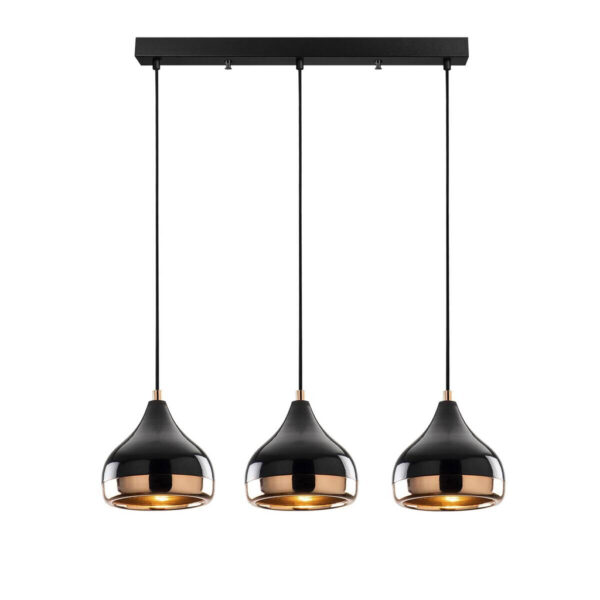 Opviq Pendelleuchte Yildo
schwarz Kupfer Metall B/H/T/L/D: ca. 17x111x17x67x17 cm E27 3 Brennstellen