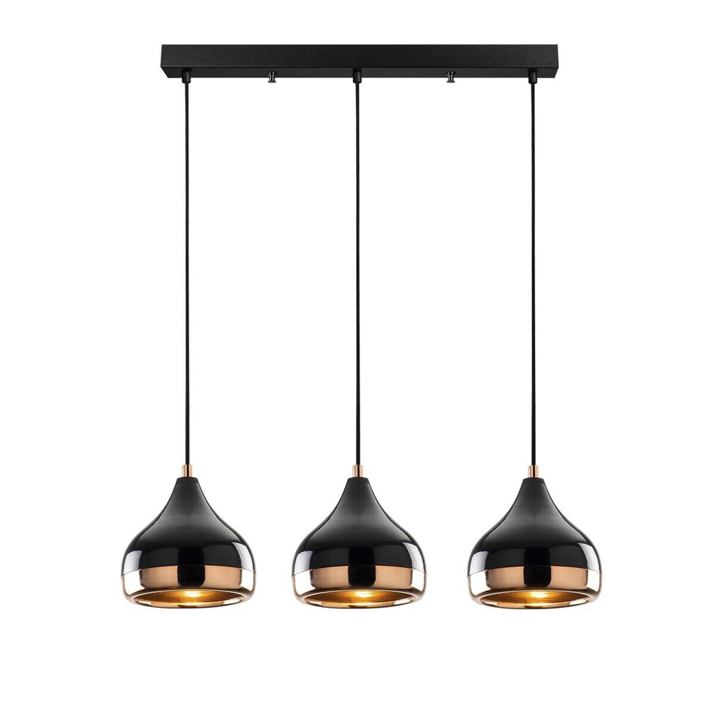 Opviq Pendelleuchte Yildo
schwarz Kupfer Metall B/H/T/L/D: ca. 17x111x17x67x17 cm E27 3 Brennstellen