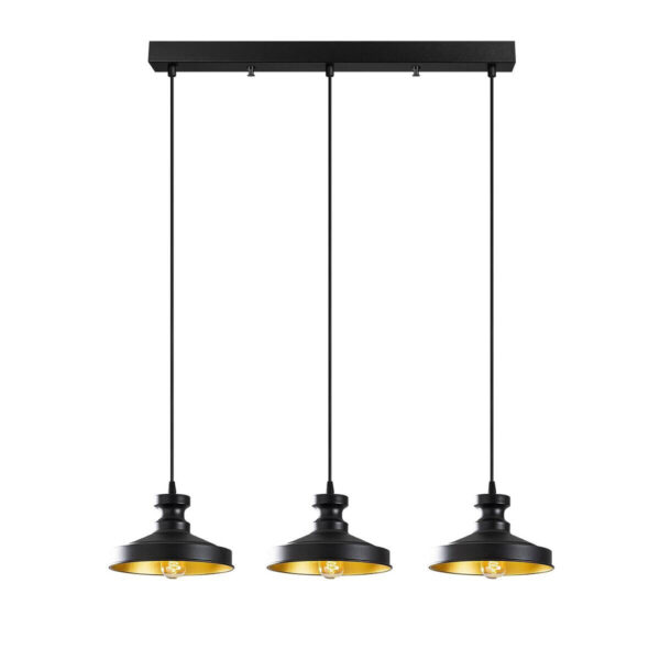 Opviq Pendelleuchte Berceste
schwarz Eisen B/H/T/L/D: ca. 22x109x22x72x72 cm E27 3 Brennstellen