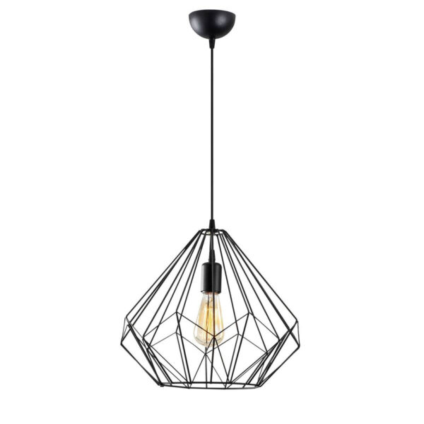 Opviq Pendelleuchte Diamond
schwarz Eisen B/H/T/L/D: ca. 37x129x37x37x37 cm E27 1 Brennstellen