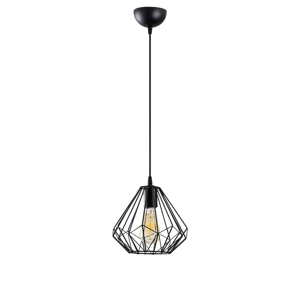 Opviq Pendelleuchte Diamond
schwarz Metall B/H/T/L/D: ca. 23x117x23x23x23 cm E27 1 Brennstellen