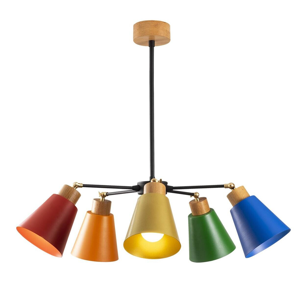 Opviq Pendelleuchte
mehrfarbig Metall B/H/T/L/D: ca. 58x68x58x58x58 cm E27 5 Brennstellen