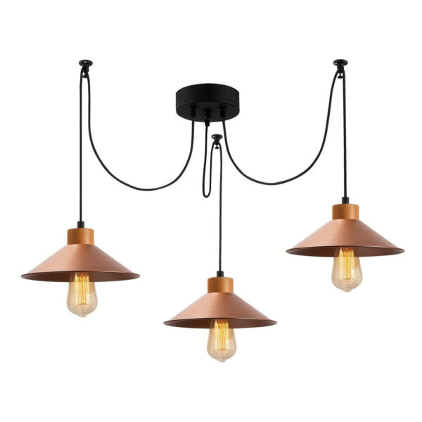 8681875572094 Opviq Pendelleuchte Manavgat
Kupfer Holz B/H/T/L: ca. 114x100x24x114 cm E27 3 Brennstellen