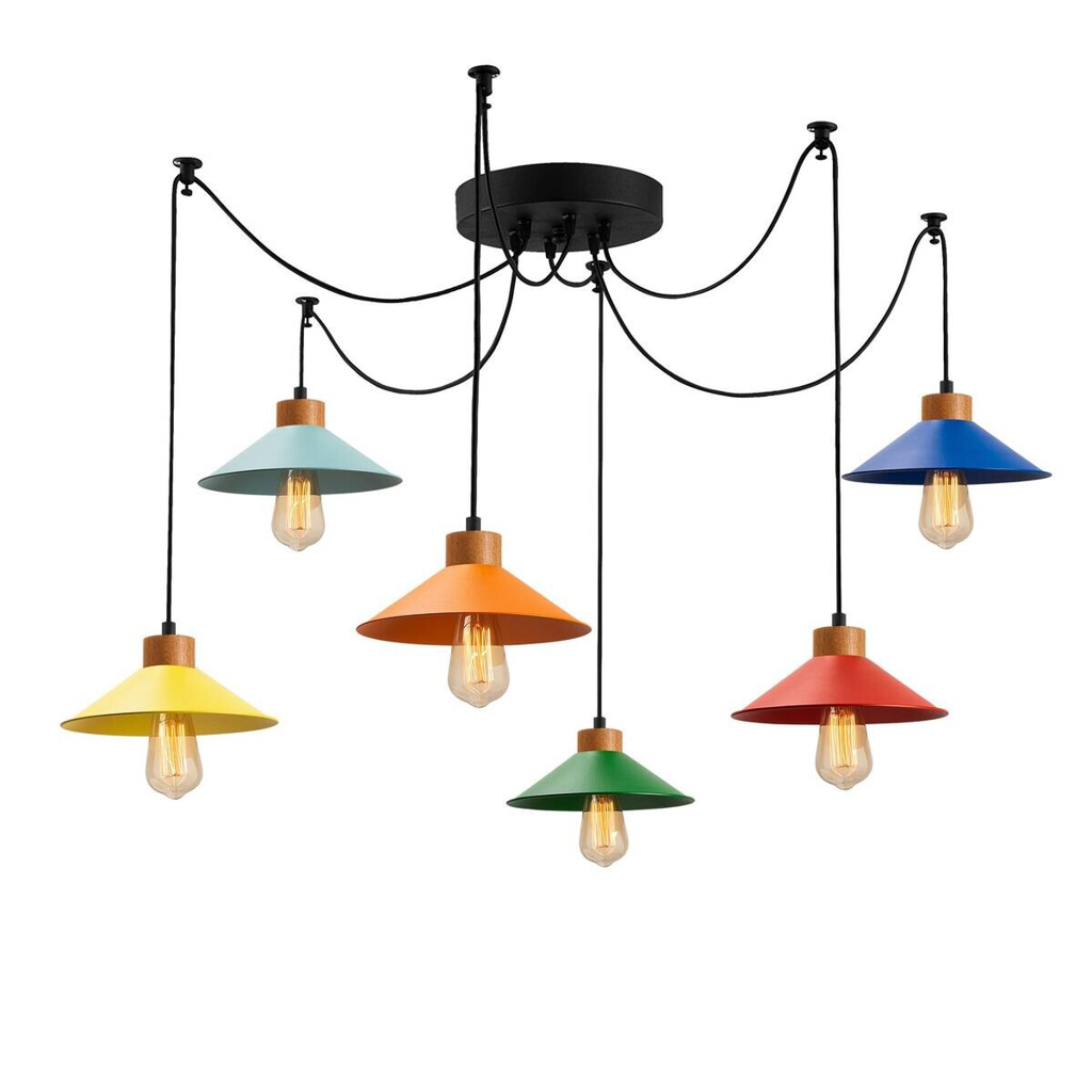 Opviq Pendelleuchte Manavgat
mehrfarbig B/H/T/L/D: ca. 144x100x144x144x144 cm E27 6 Brennstellen