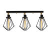 Opviq Deckenleuchte Oylat gold schwarz Metall B/H/T/L/D: ca. 18x29x18x70x18 cm E27 3 Brennstellen