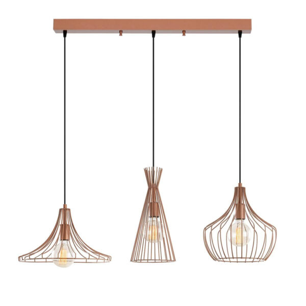 Opviq Pendelleuchte Mezopotamya
Kupfer Metall B/H/T/L/D: ca. 37x122x37x110x27 cm E27 3 Brennstellen