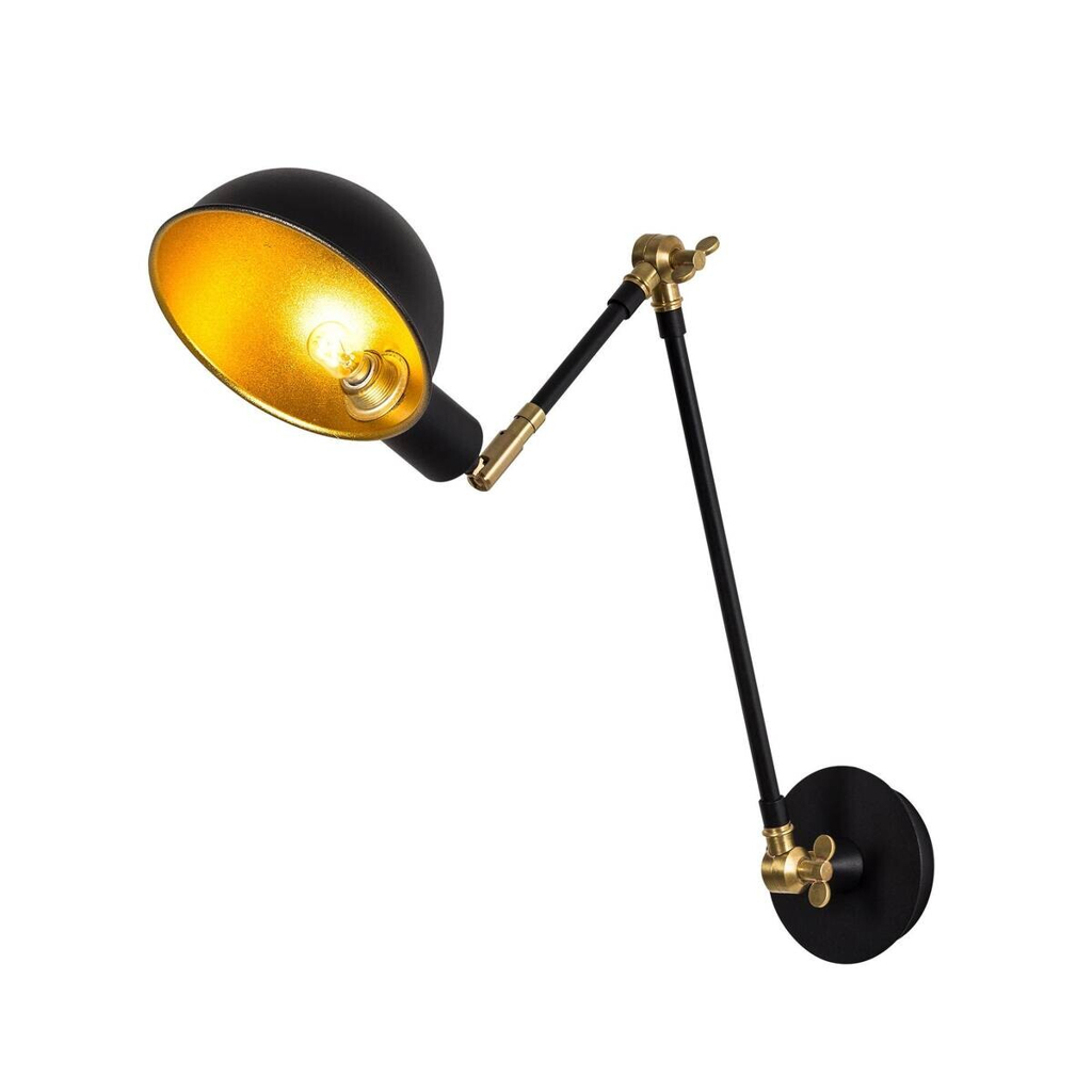 Opviq Wandleuchte
gold schwarz Metall B/H/L: ca. 30x50x15 cm E27 1 Brennstellen