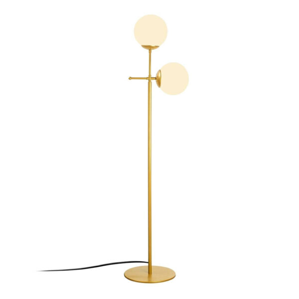 Opviq Stehlampe Metall Glas B/H/T/L: ca. 15x174x15x34 cm E27 2 Brennstellen – verschiedene Farben