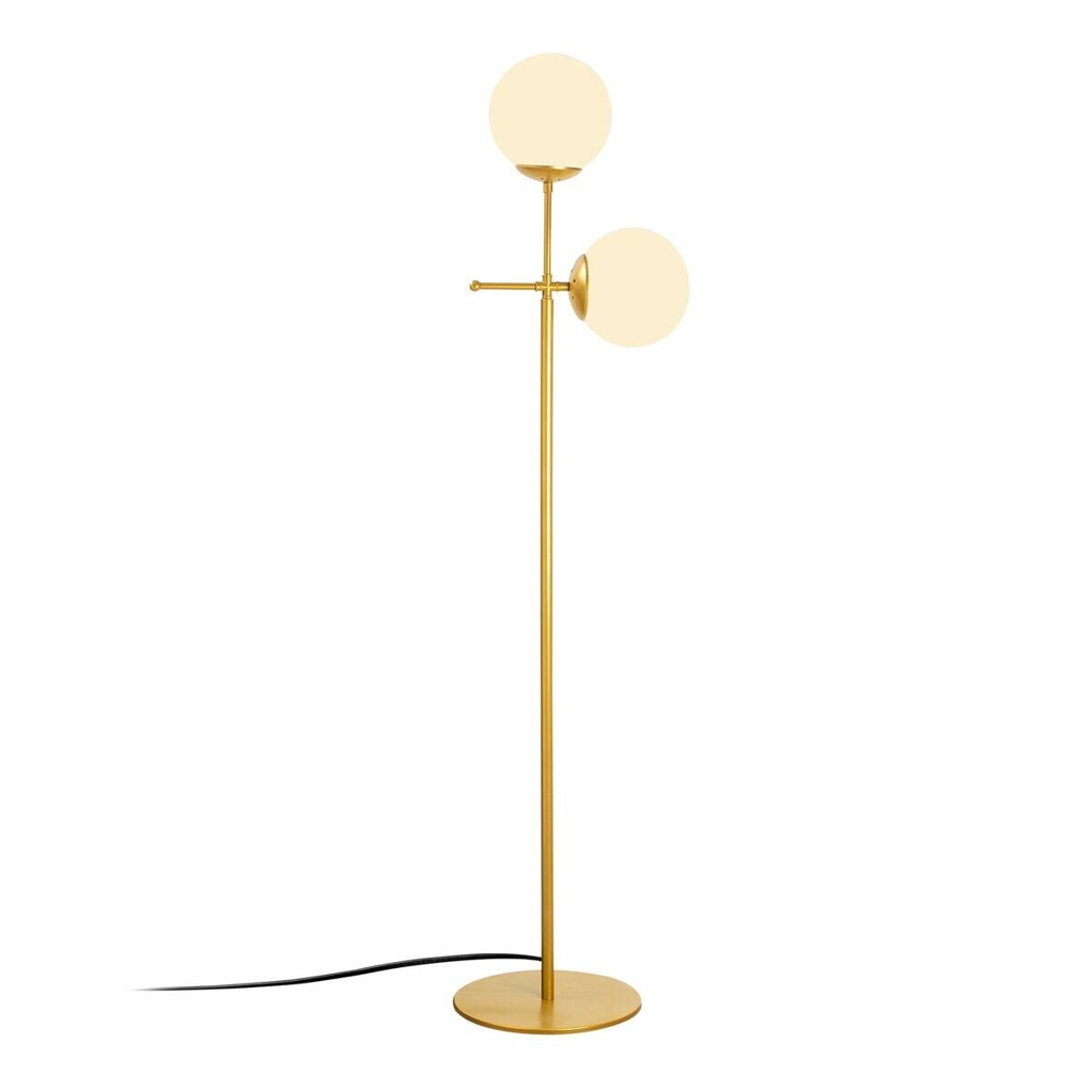 Opviq Stehlampe Metall Glas B/H/T/L: ca. 15x174x15x34 cm E27 2 Brennstellen – verschiedene Farben