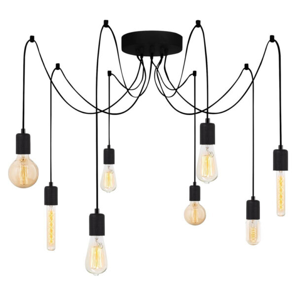 8681875649147 Opviq Pendelleuchte Kabluni
schwarz Metall B/H/T/L/D: ca. 156x102x156x156x156 cm E27 8 Brennstellen