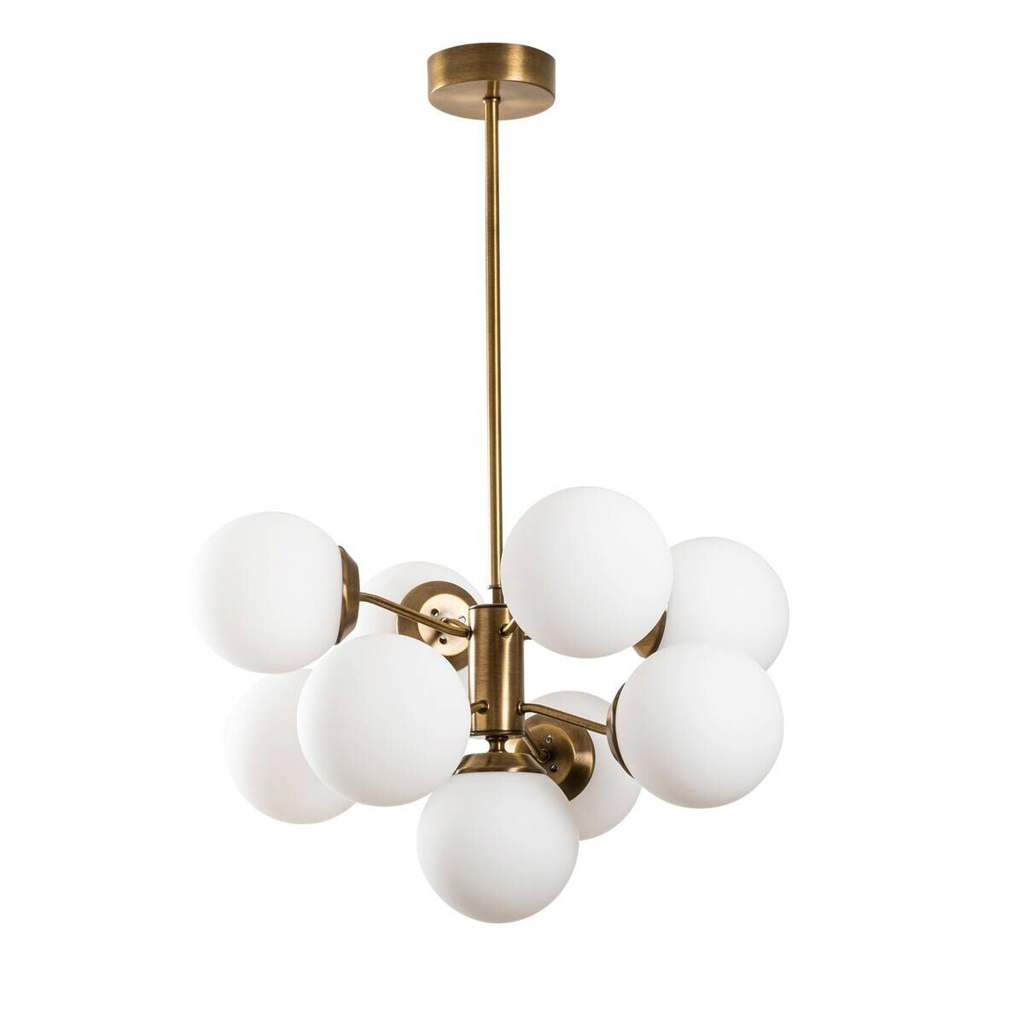 Opviq Pendelleuchte Mudoni
weiß Glas B/H/T/L/D: ca. 70x80x70x70x70 cm E27 9 Brennstellen