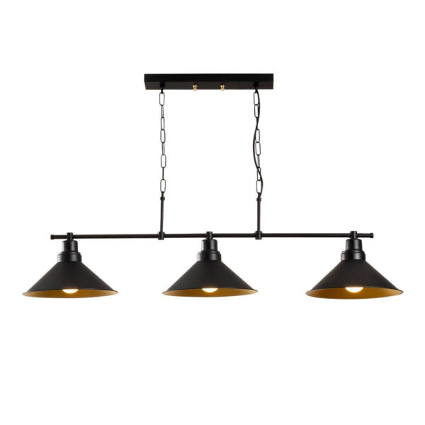 8681875649383 Opviq Pendelleuchte Sivani
schwarz B/H/T/L: ca. 108x55x24x108 cm E27 3 Brennstellen