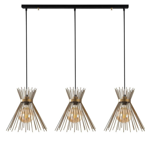 8681875877052 Opviq Pendelleuchte Kirpi
schwarz B/H/T/L: ca. 104x129x34x104 cm E27 3 Brennstellen