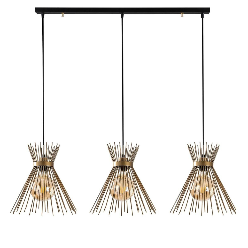 Opviq Pendelleuchte Kirpi
schwarz B/H/T/L: ca. 104x129x34x104 cm E27 3 Brennstellen