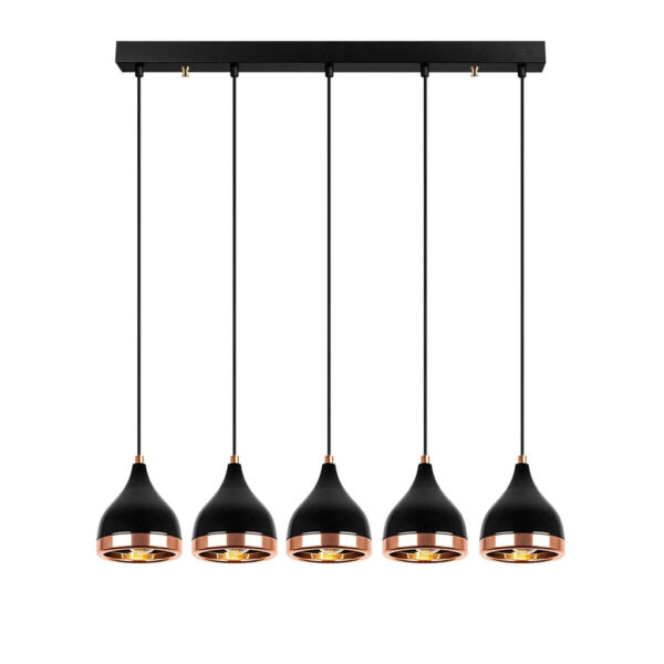 8681875877151 Opviq Pendelleuchte Yildo-7010
Kupfer schwarz B/H/T/L: ca. 85x135x15x85 cm E27 5 Brennstellen