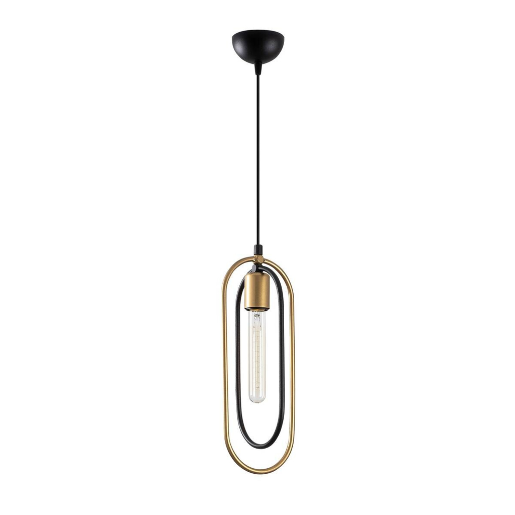 Opviq Pendelleuchte Cerco
schwarz gold Metall B/H/L: ca. 14x132x32 cm E27 1 Brennstellen