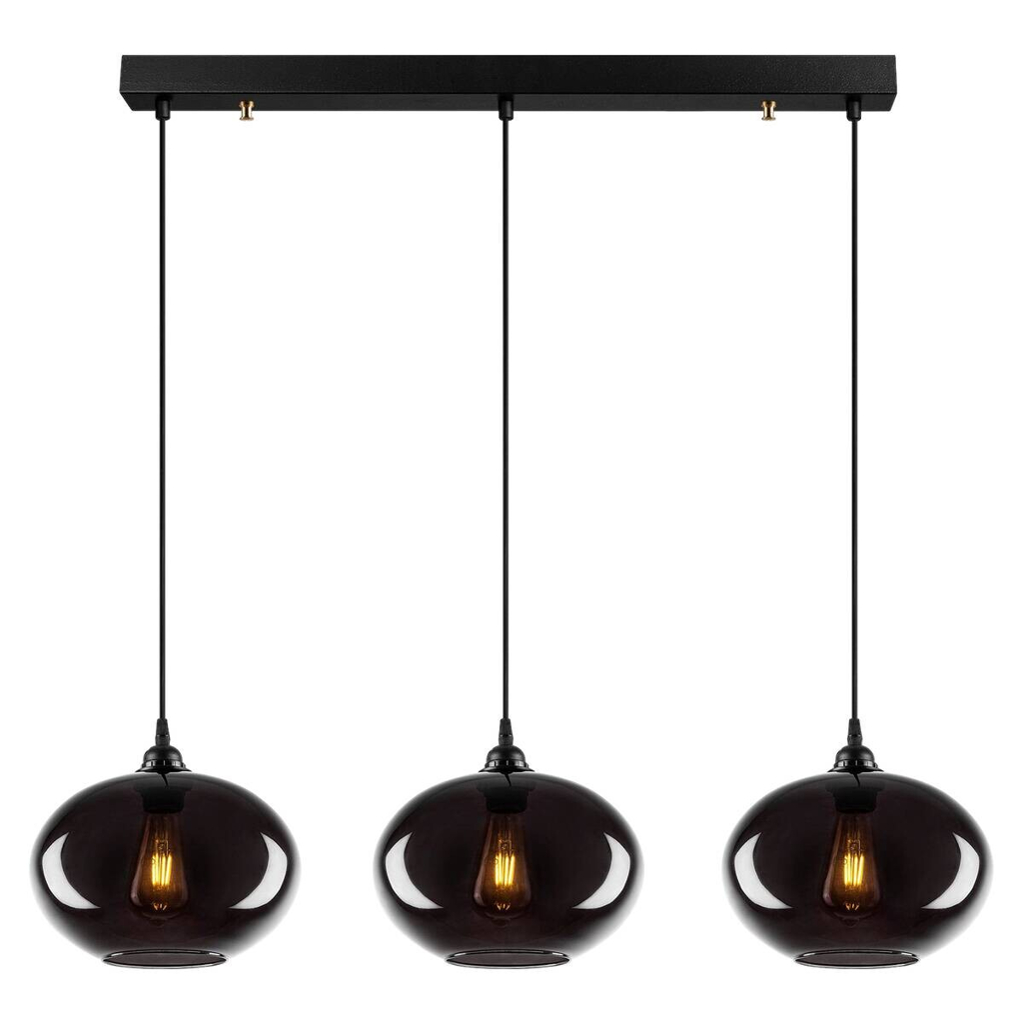 Pendelleuchte
grau Rauch Metall Glas B/H/T/L: ca. 97x120x97x97 cm E27 1 Brennstellen