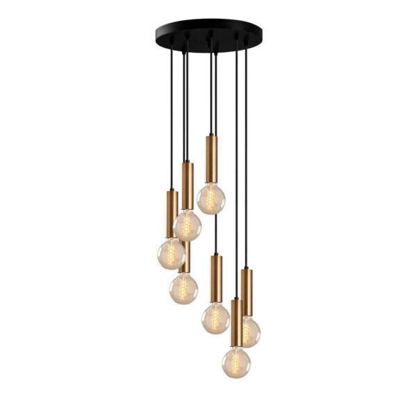 Opviq Pendelleuchte Tempo
bronze Metall B/H/T/L/D: ca. 40x136x40x40x40 cm E27 7 Brennstellen