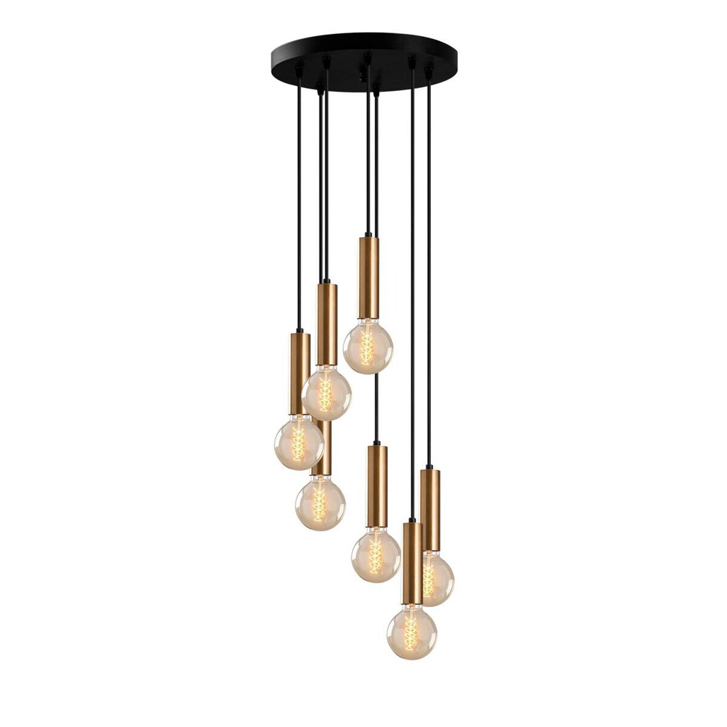 Opviq Pendelleuchte Tempo
bronze Metall B/H/T/L/D: ca. 40x136x40x40x40 cm E27 7 Brennstellen