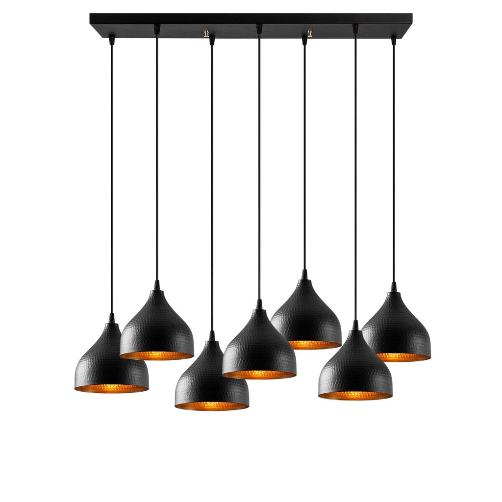 Opviq Pendelleuchte Tattoo-6221
schwarz B/H/T/L: ca. 88x114x40x88 cm E27 7 Brennstellen