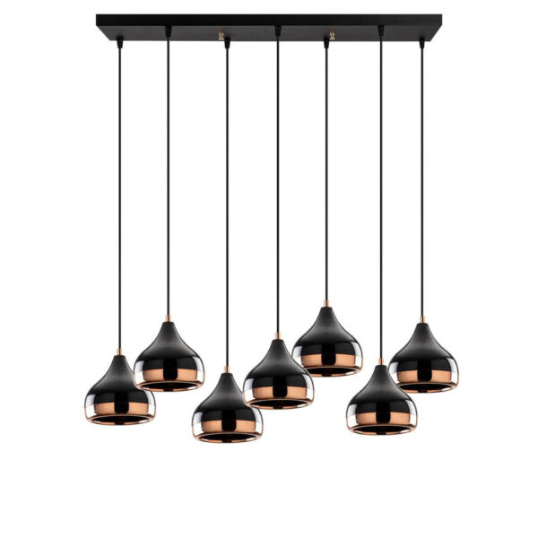 Opviq Pendelleuchte Yildo-6894
schwarz B/H/T/L: ca. 88x112x36x88 cm E27 7 Brennstellen