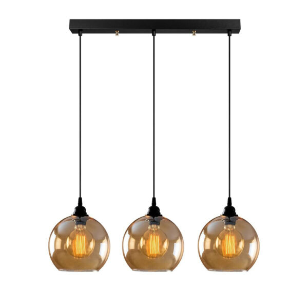 8682870091184 Opviq Pendelleuchte
gold schwarz Glas B/H/T/L: ca. 70x116x20x70 cm E27 3 Brennstellen