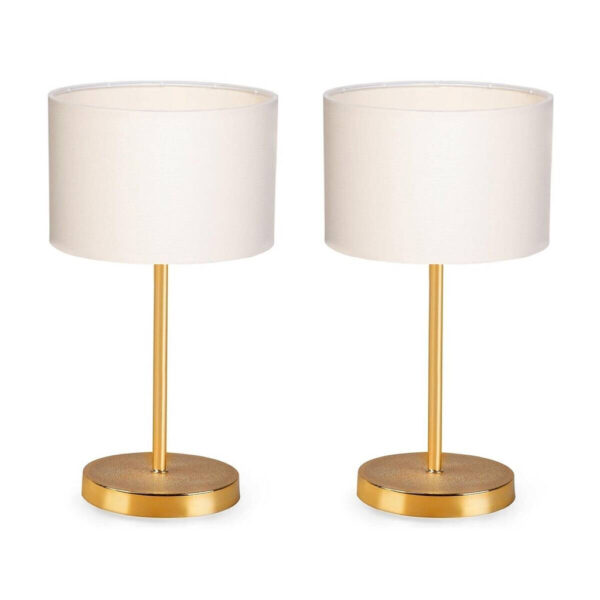 Opviq Tischleuchte
gold creme Metall PVC B/H/L: ca. 13x35x13 cm E27 1 Brennstellen