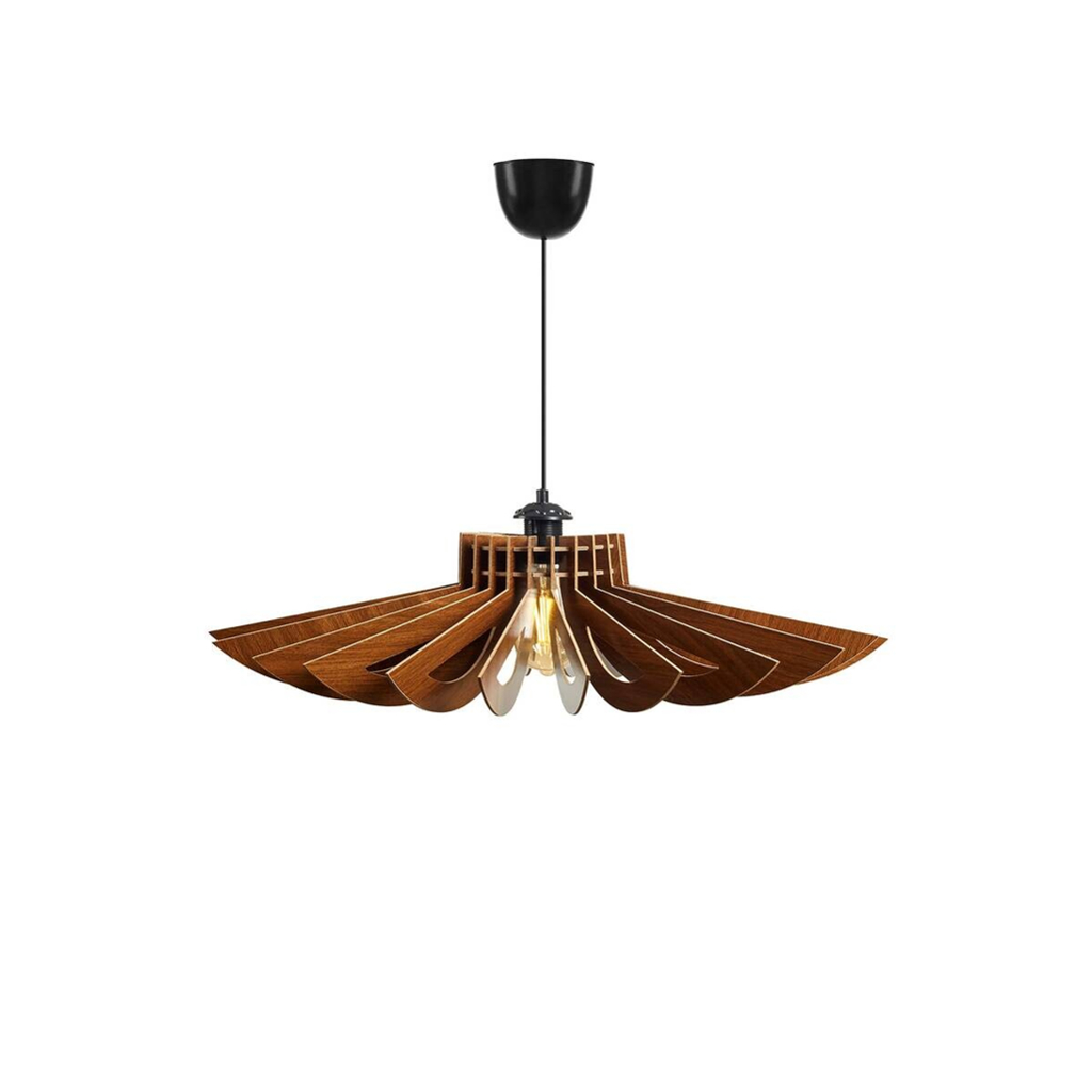 Opviq Pendelleuchte
nussbaum MDF B/H/T/L/D: ca. 52x45x52x52x52 cm E27 2 Brennstellen