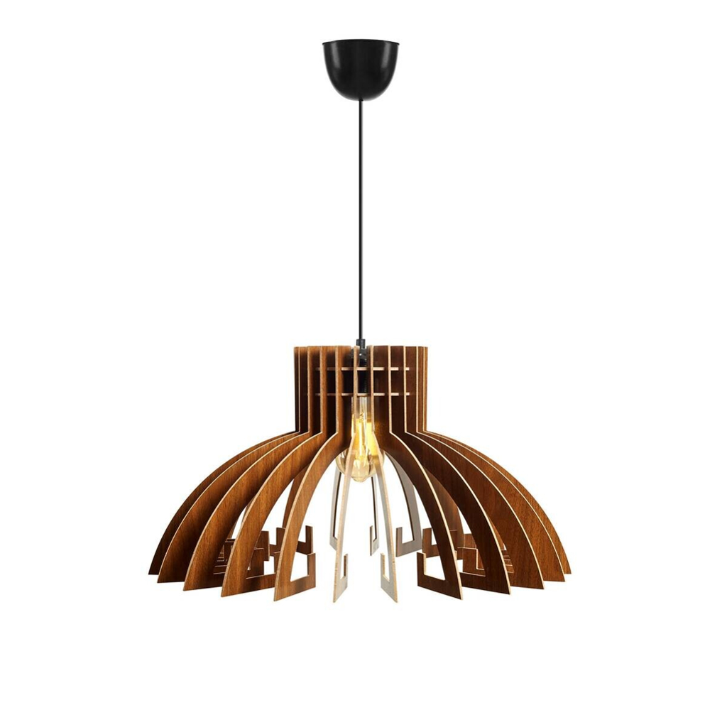 Opviq Pendelleuchte
braun MDF B/H/T/L/D: ca. 54x65x54x54x54 cm E27 1 Brennstellen