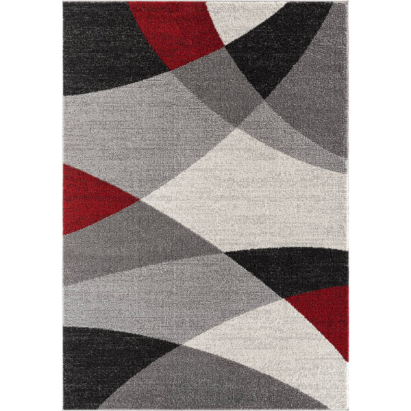 Merinos - Teppich Thales grau B/L: ca. 140x200 cm in Grau, Rot