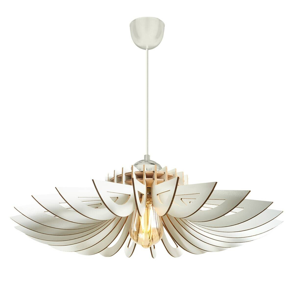 Opviq Pendelleuchte
weiß MDF B/H/T/L/D: ca. 52x45x52x52x52 cm E27 1 Brennstellen