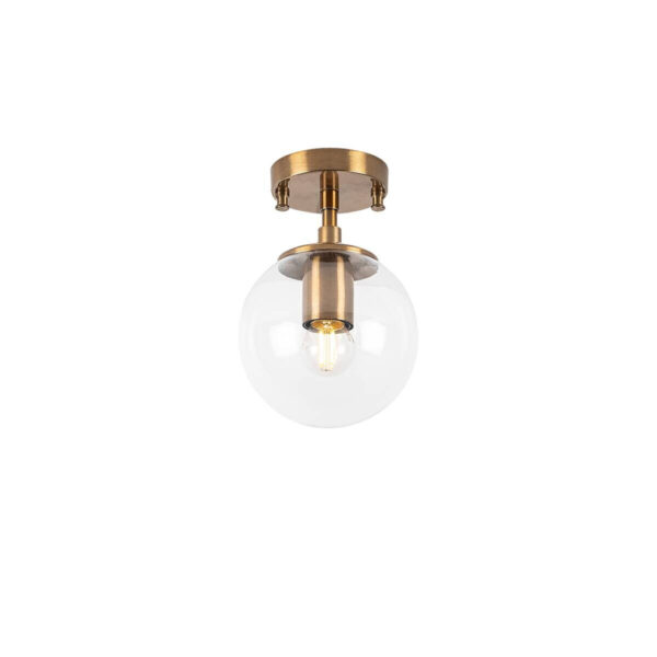 Opviq Deckenleuchte Atmaca bronze Glas Metall B/H/T/L/D: ca. 15x23x15x15x15 cm E14 1 Brennstellen Opviq Deckenleuchte Atmaca bronze Glas Metall B/H/T/L/D: ca. 15x23x15x15x15 cm E14 1 Brennstellen