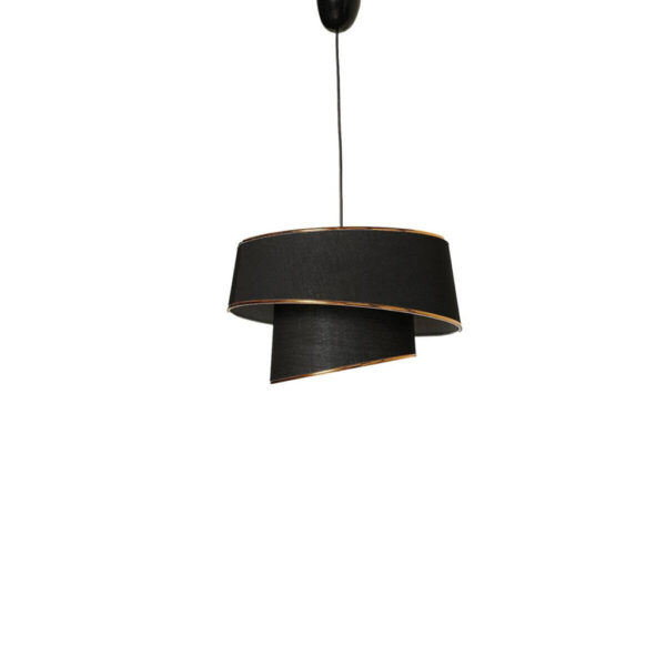 Opviq Pendelleuchte Barette
gold schwarz Stoff Metall B/H/L: ca. 32x70x32 cm E27 1 Brennstellen