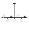Opviq Deckenleuchte Fazli-10525 schwarz weiß Glas B/H/T/L: ca. 113x85x40x113 cm E14 7 Brennstellen