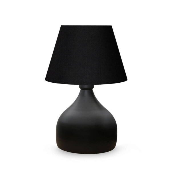 Opviq Tischleuchte
schwarz Stoff Metall B/H/L: ca. 22x32x22 cm E27 1 Brennstellen