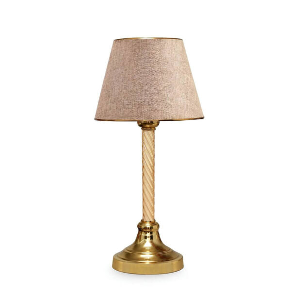 Opviq Tischleuchte
gold beige Stoff Kunststoff B/H/L: ca. 22x45x22 cm E27 1 Brennstellen