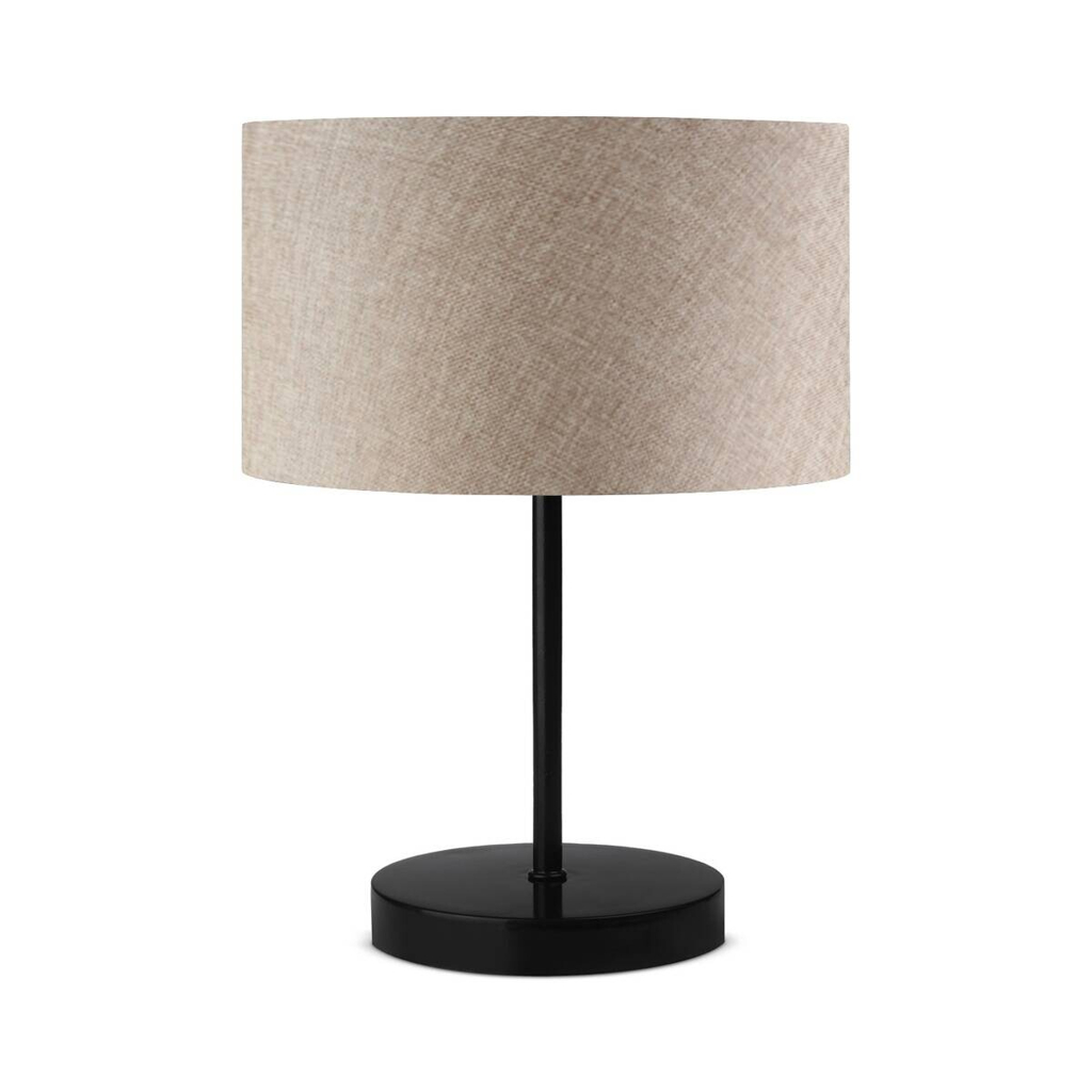 Opviq Tischleuchte
schwarz beige Stoff Metall B/H/L: ca. 24x37x24 cm E27 1 Brennstellen
