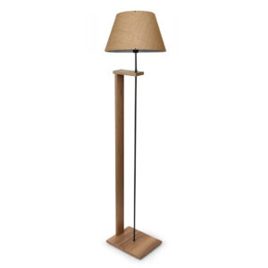Opviq Stehlampe beige Stoff Holz B/H/T/L: ca. 21x150x35x21 cm E27 1 Brennstellen