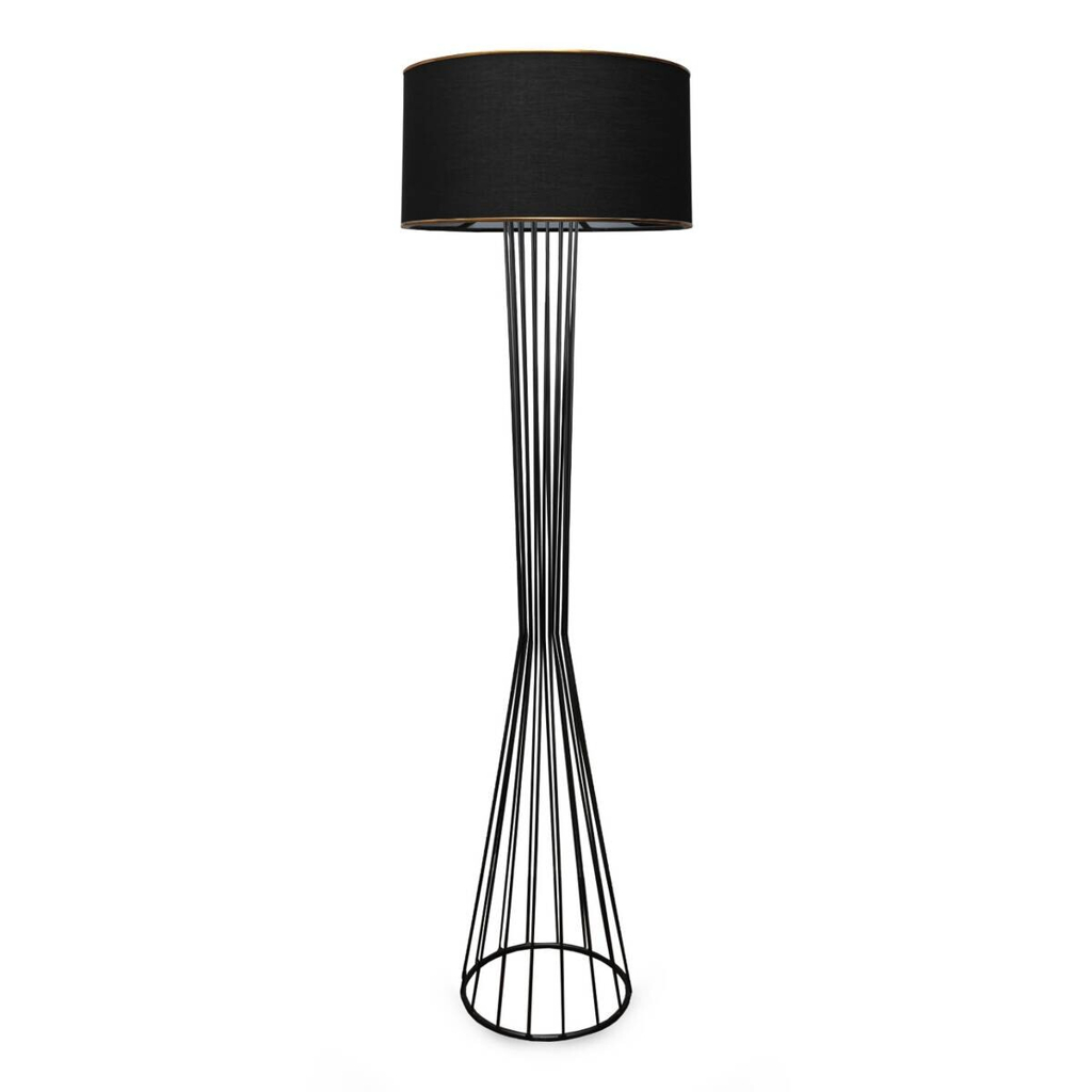 Opviq Stehlampe
schwarz Metall B/H/T/L/D: ca. 38x155x38x38x38 cm E27 1 Brennstellen